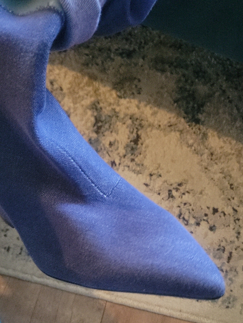 AZALEA WANG Blue Fold-Over STYLISH DENIM BOOTS - Picture 11 of 11